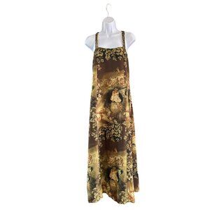 Vintage Ital Mode Studio Bohemian Fairy Floral Maxi Dress Medium Y2K Grunge